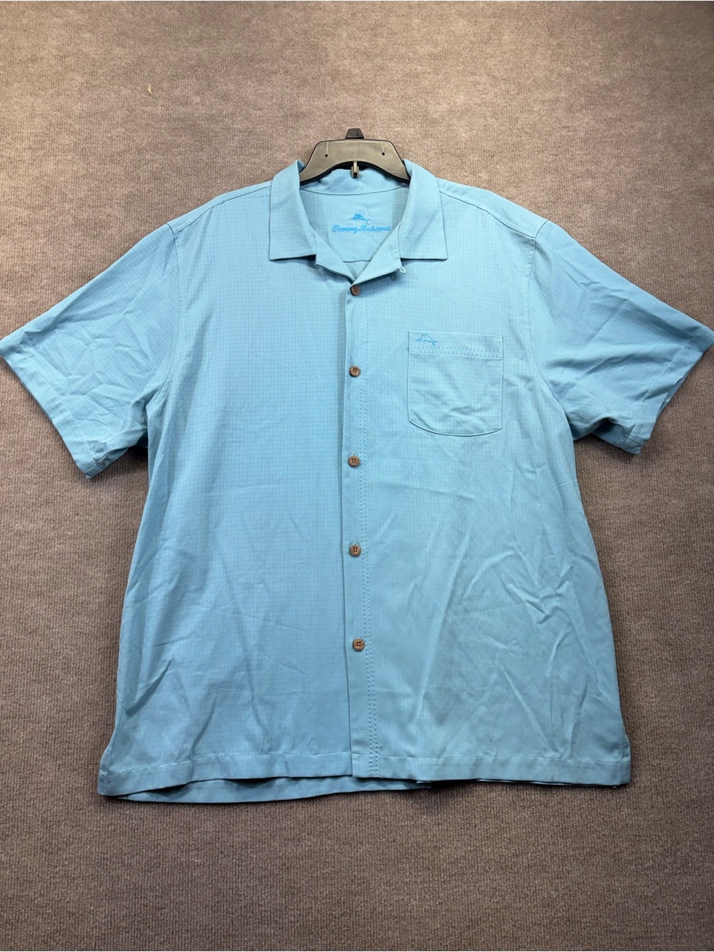 Tommy Bahama Short Sleeve Button Up 70% Silk Shirt Size XL